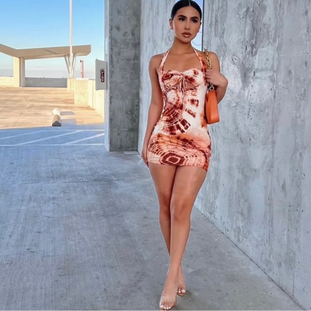 A stand out tie dye dress that can be worn out all purpose